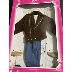 Vtg Mattel‎ Barbie Fashion Avenue Ken Brown Suede Jacket, Jeans, Boots, Glasses